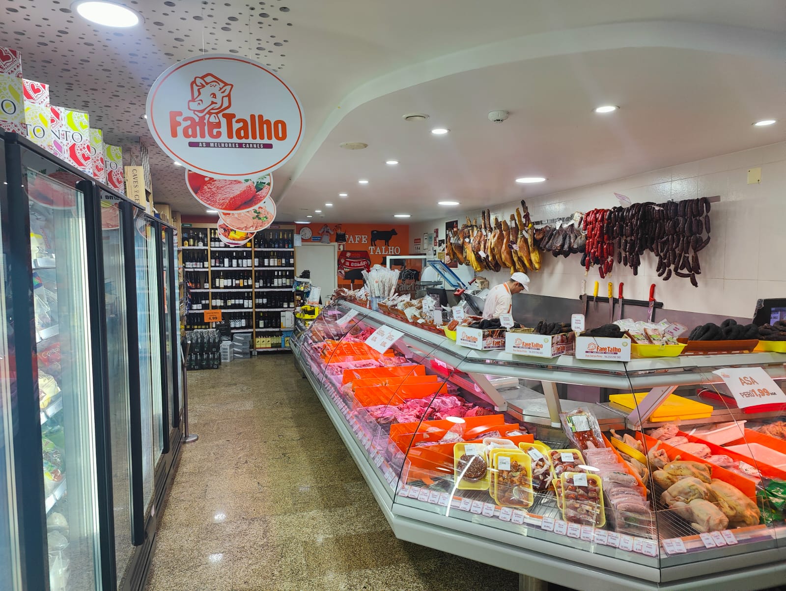 Ambiente do talho em Fafe